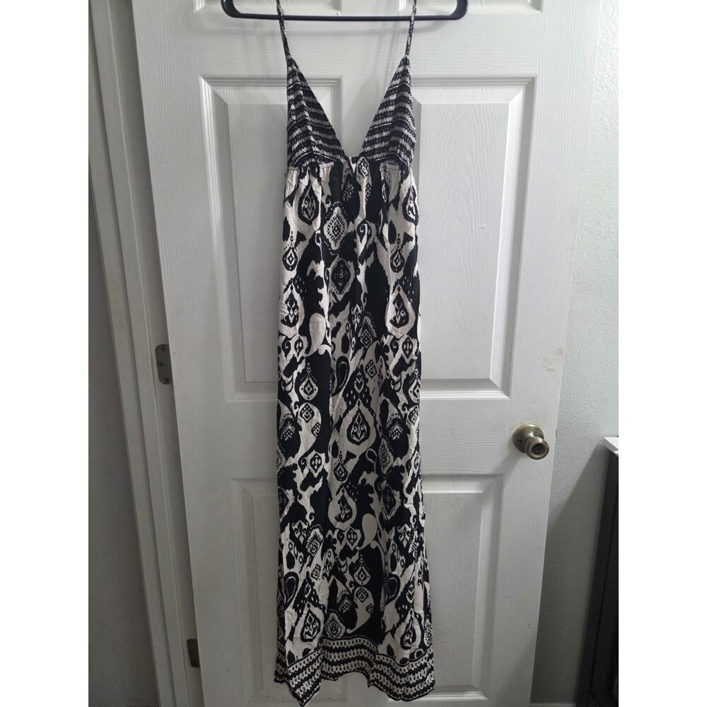 Forever 21 Womans Lightweight Maxi Dress Tribal Aztec Design Adjustable Straps M